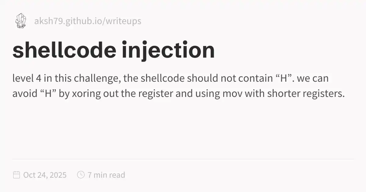 shellcode injection